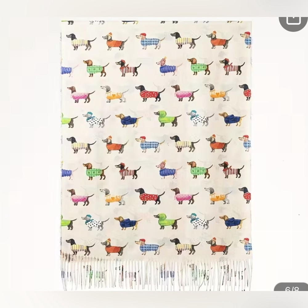 Colorful Dog Patterned Pet Blanket